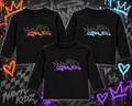 Long sleeve kids black tees